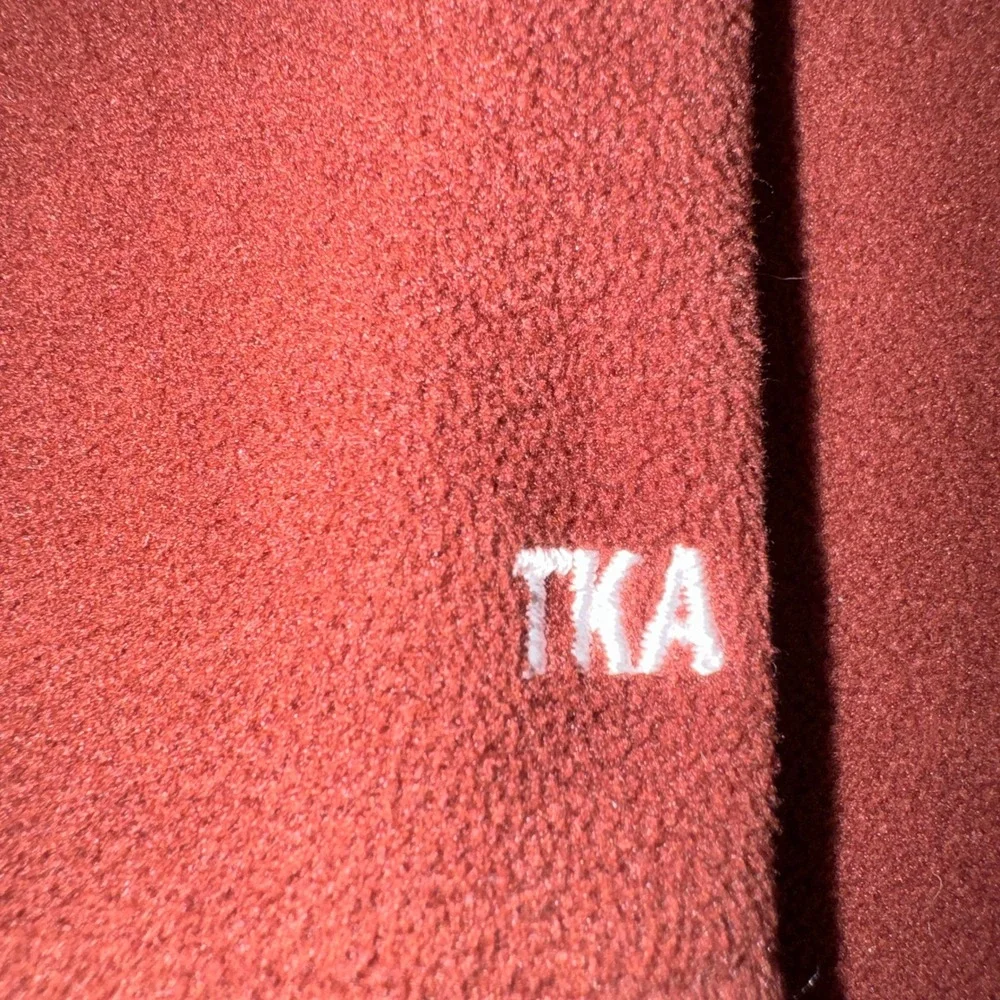 The North Face TKA 100 Fleece Pullover Mens XL Rust Orange Quarter Zip Sweater